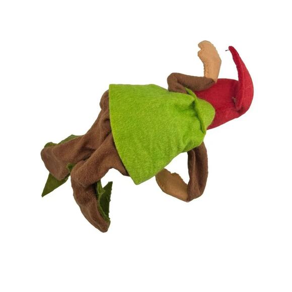 Annalee Mobilitee Vintage Christmas Gnome Elf Red Hat Green Vest Poseable 1971 - Picture 7 of 8